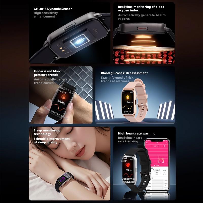 Lasca Smart Sports Watch Unisex, 70+ Modes Fitness Trainer, Blood Pressure Heart Rate Monitor, Waterproof, All-In-One Health Tracker