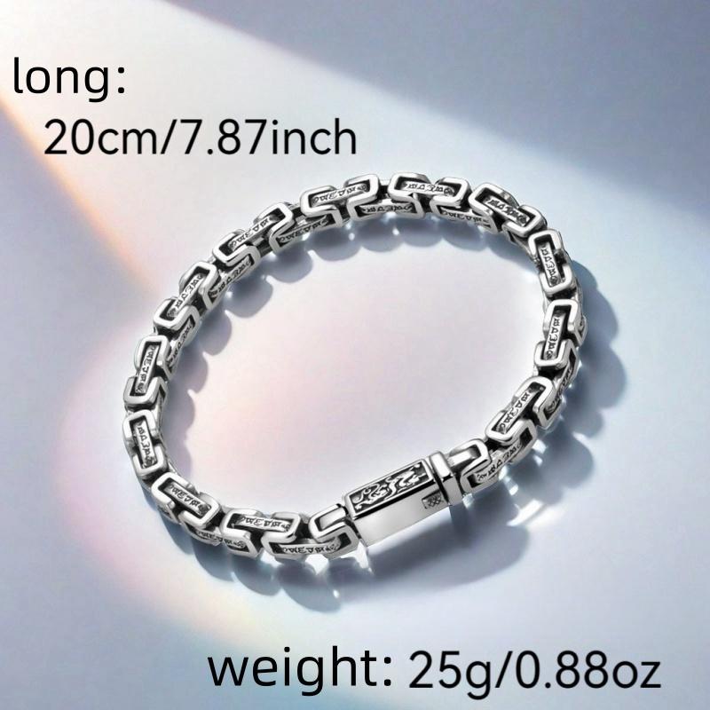 Full silver s925 bracelet Sterling silver bracelet men's bracelet can be opened to wear send boyfriend send dad birthday holiday gift Silver weight 25g /0.88 oz