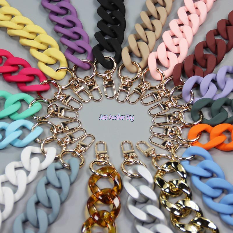 Luggage & Handbag Resin Chain, 27-Color Acrylic/Resin Thick Baked Paint Chain, Bag Charms, Acrylic Pvc, Backpack Accessories, Badge Accessories, Bag Chains, Purse Chains For Handbags