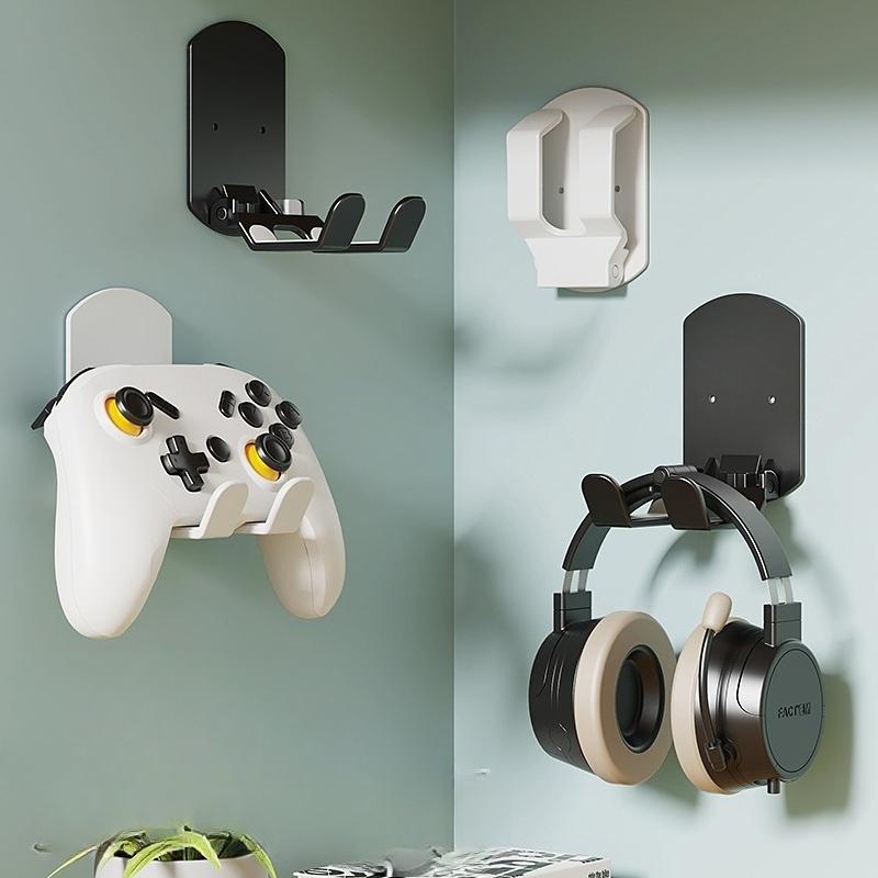 2 Pack Controller Stand Wall Mount for Gamers No Wall Damage Hanging Headphones Holder ABS Material Console Controller Accessories Game Accessories