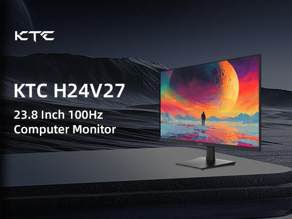 KTC 23.8" FHD 1080P 100Hz Computer Monitor, VA Panel FreeSync PC Gaming Monitor, HDMI VGA Ports, HDR, 4000：1 Contrast, LowBlue Mode, Ergonomic Tilt Eye Care for Home Office, H24V27