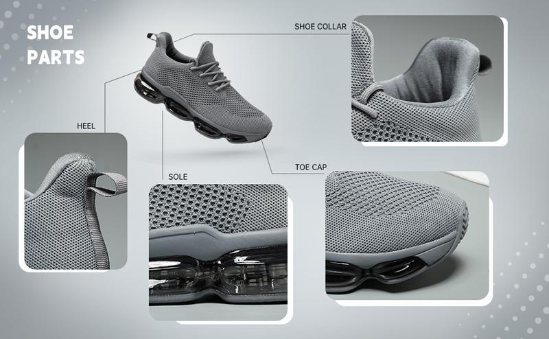 Mens Walking Shoes Lightweight Breathable Non Slip Air Running Shoes Workout Casual Comfortable Fashion Tennis Sneakers White