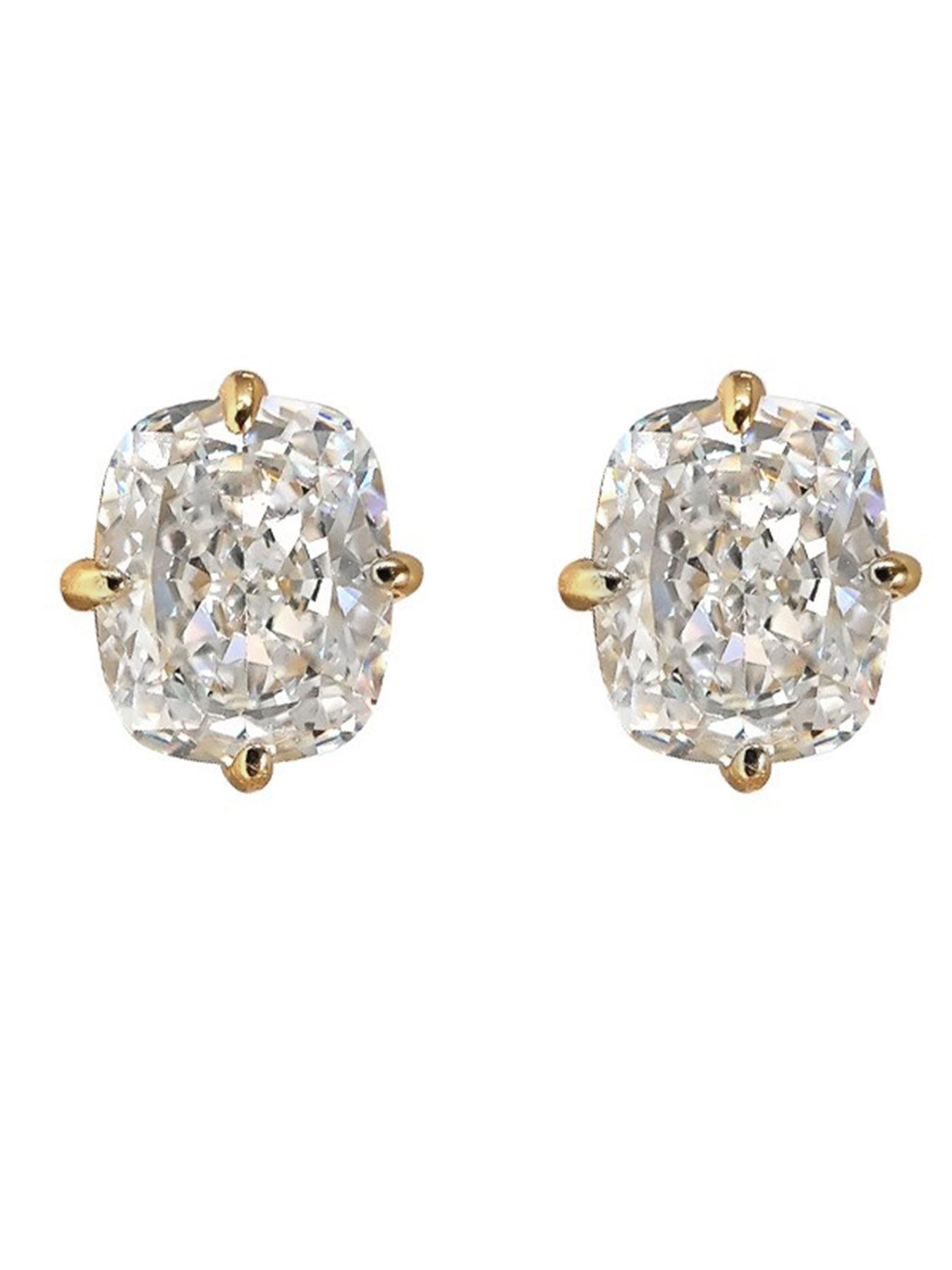 1 Pair Romantic Cubic Zirconia Stud Earrings For Women For Party Engagement Anniversary Jewelry Valentine's Day Gift Solitaire Earrings