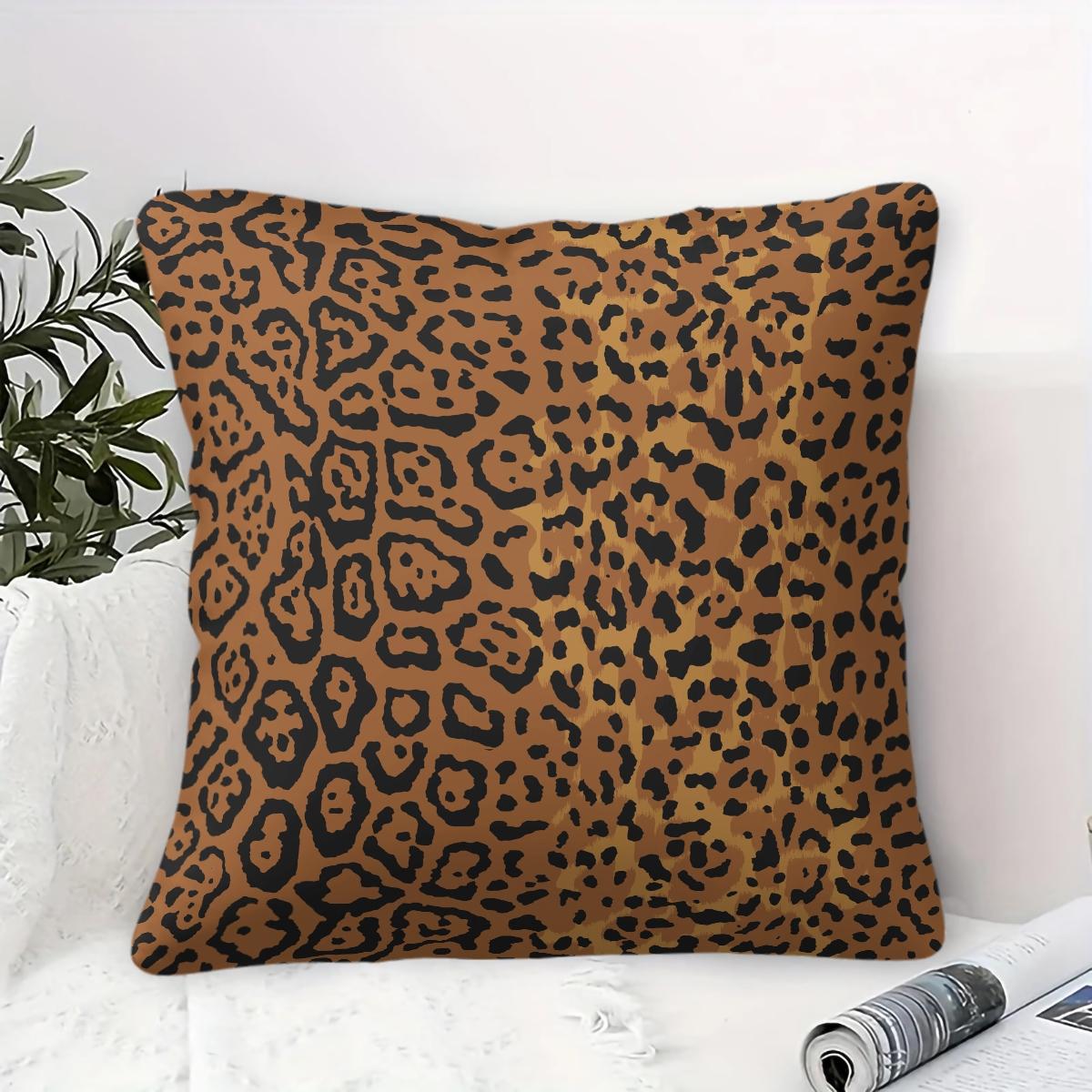 Leopard Print Throw Pillow, Multiple Styles, Soft Breathable Comfortable Skin-Friendly, Decorative Cushion Cover for Bedroom Living Room, Suitable for All People, Ideal Gift Choice