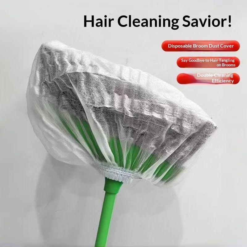 100 pieces - Disposable Brush Covers, Household Sweeping and Mopping Hairproof Tools, High-Adhesive Dustproof Wearable Shoe Covers for Home Cleaning,  helpd with getting up the fine dog cat hair, Suitable for Home Cleaning Tools，