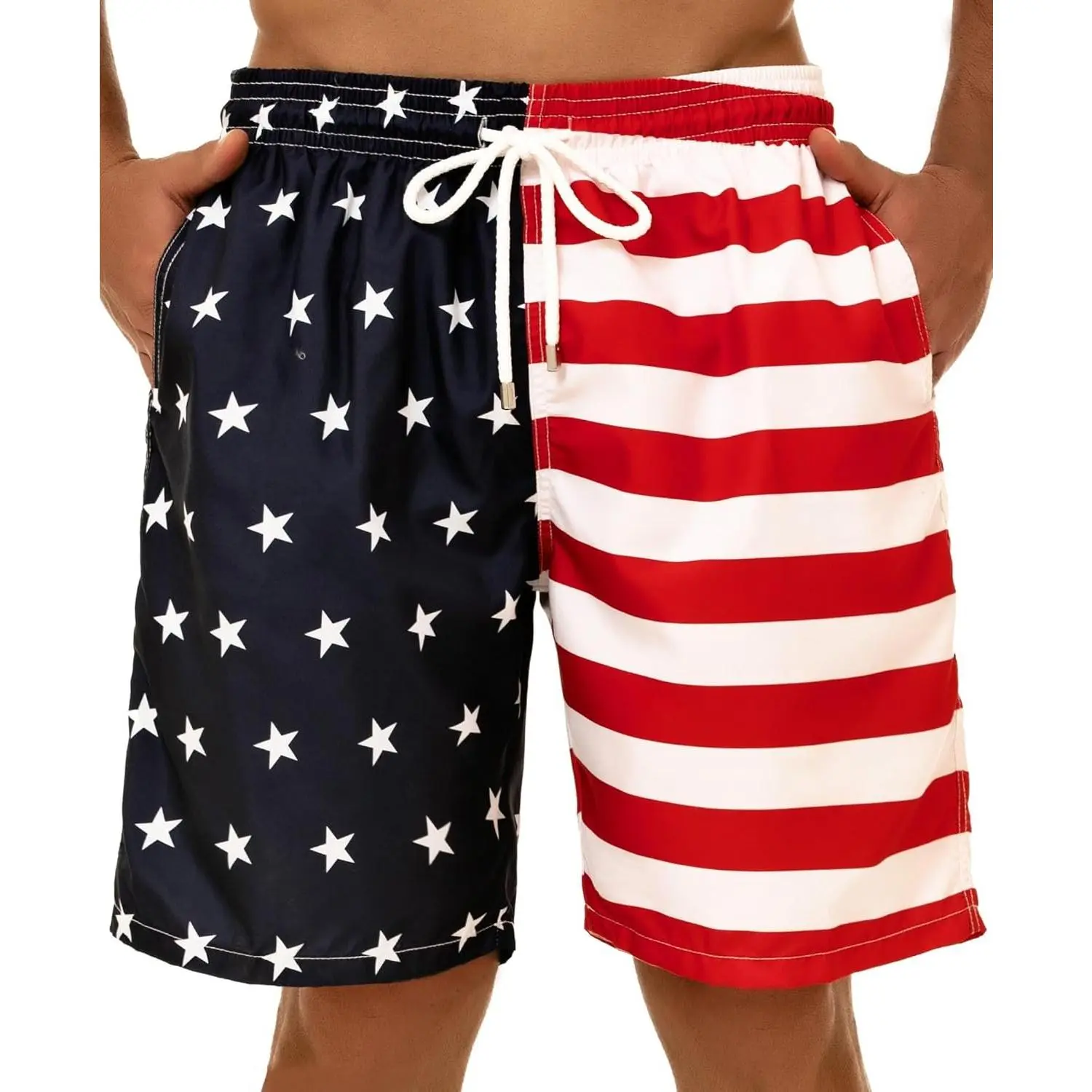 Big and Tall Mens Swim Trunks, 9" Mens Designer Bathing Suit Boardshorts