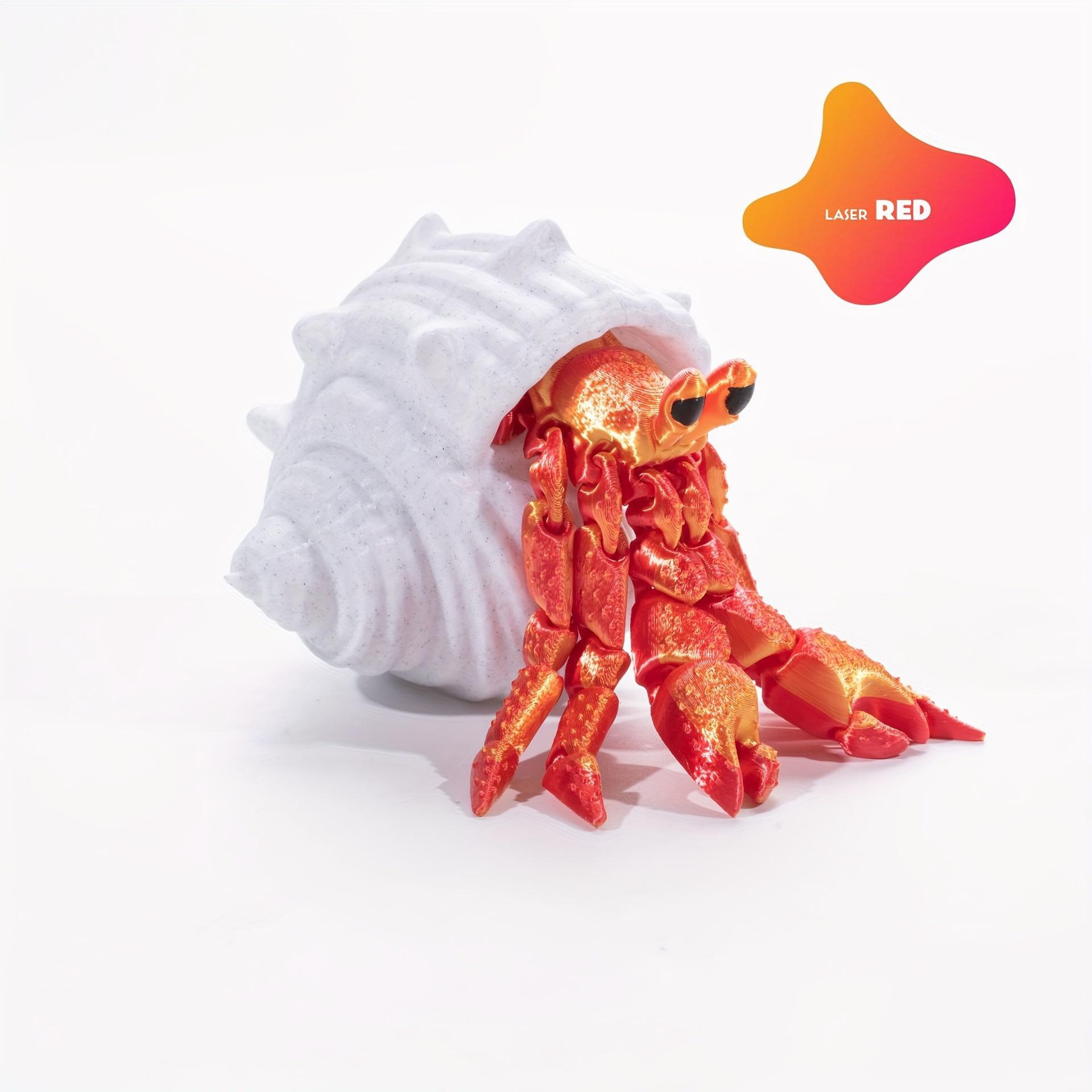 3D Printed Hermit Crab Cute Toy, Separable Crab Shell Creative Miniature, 3D Model Decorative Item, Unique Gift Idea