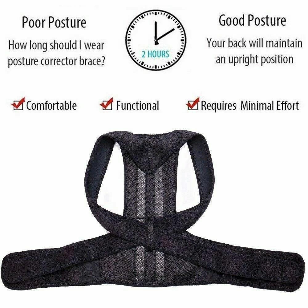Drive Pain-Free & Sit Straight Premium Posture Corrector with Upper/Lower Back Support & Comfort Compression Healthcare Tool