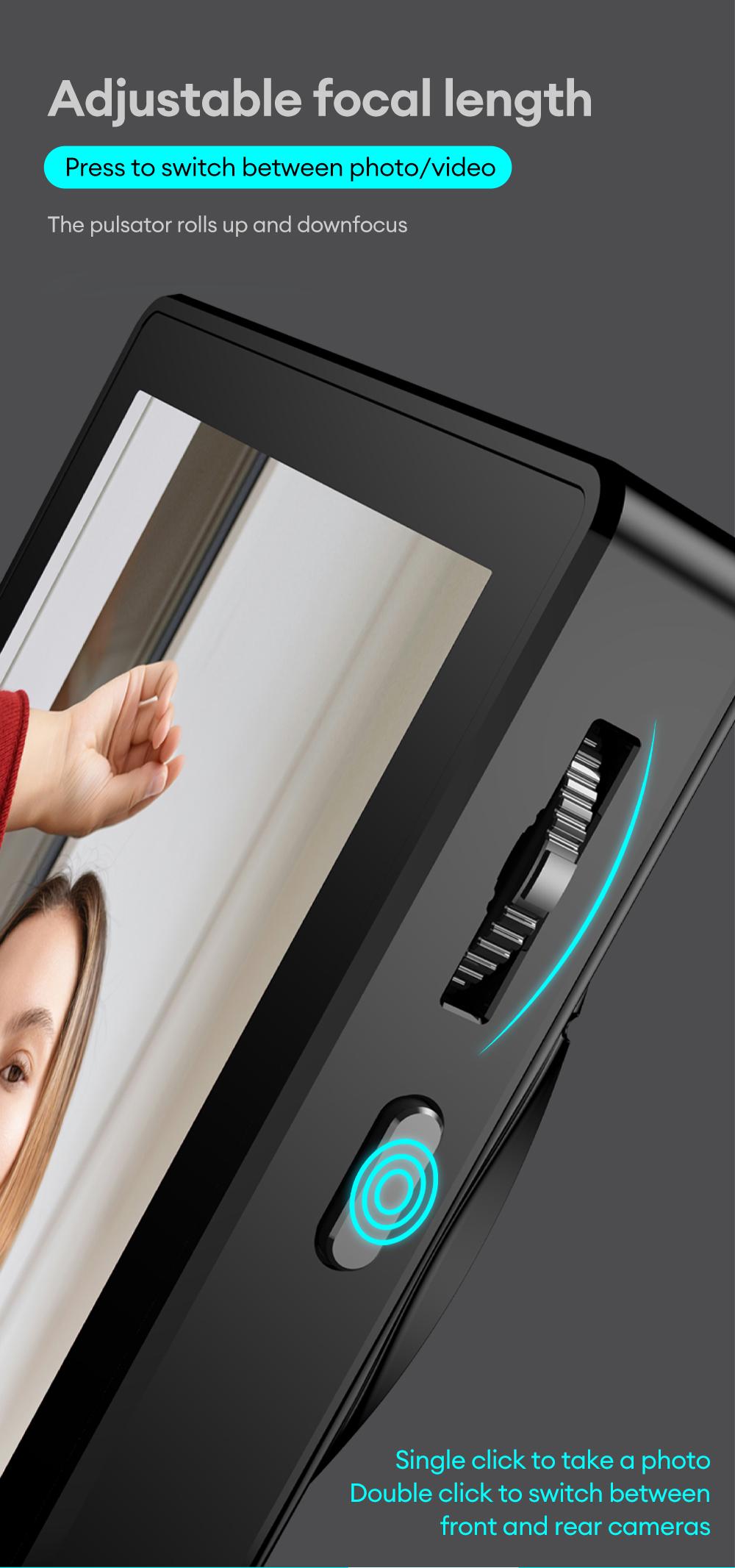 MGALL T20 Magnetic Wireless Self Display, Perfect for Content Creation, Selfies, Videos, Live Broadcasts, Adjustable Screen Ratio, Compatible with iOS, Android & HarmonyOS Mobile Phones