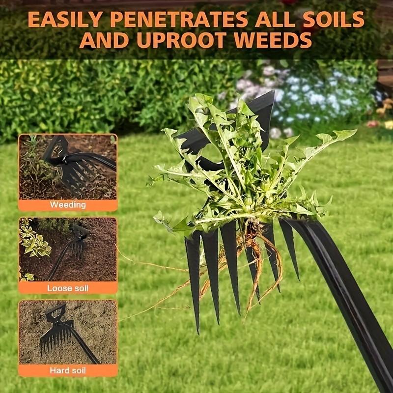 Weed Removal Tool, Garden Hoe for Soil Aeration, Dandelion Control Spade, Manganese Steel Weeding Rake, Essential Gardening Equipment