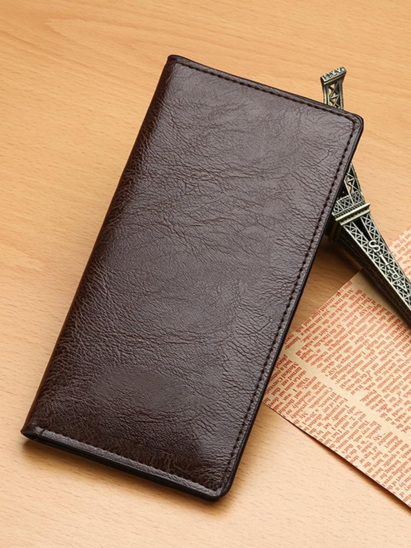Vintage Long Wallet for Men, 2026 New Business Casual Large Capacity Handheld Bag, Multi-Card Slot Money Clip Card Holder