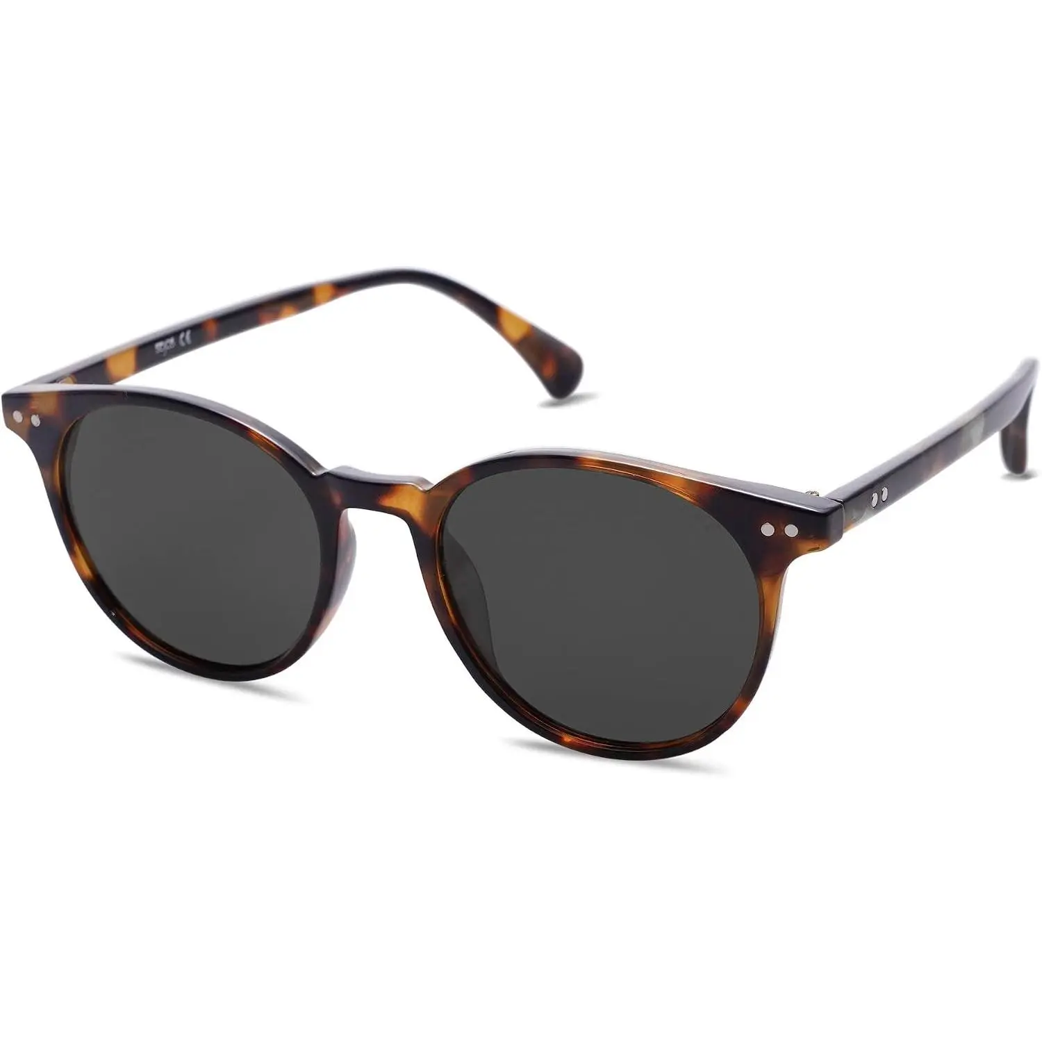 Unisex Classic Round Polarized Sunglasses, UV400 Lenses, Lightweight Frame, Comfortable Fit for All-Day Use, Vintage Style Fashion Eyewear