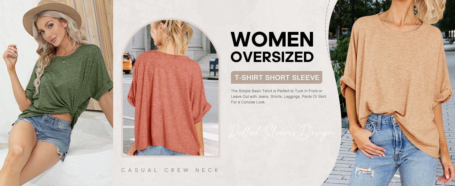 Cicy Bell Women‘s Oversized T-Shirt Summer Casual Short Sleeve Loose Tee Tops