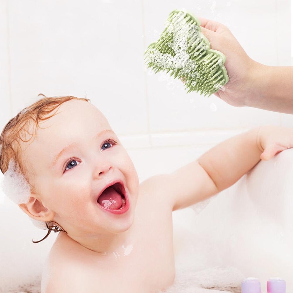 Baby Silicone Bath Brush, Shower Brush, Sensory Integration Touch Brush, Infant Massage Hairbrush, Baby Care Essentials