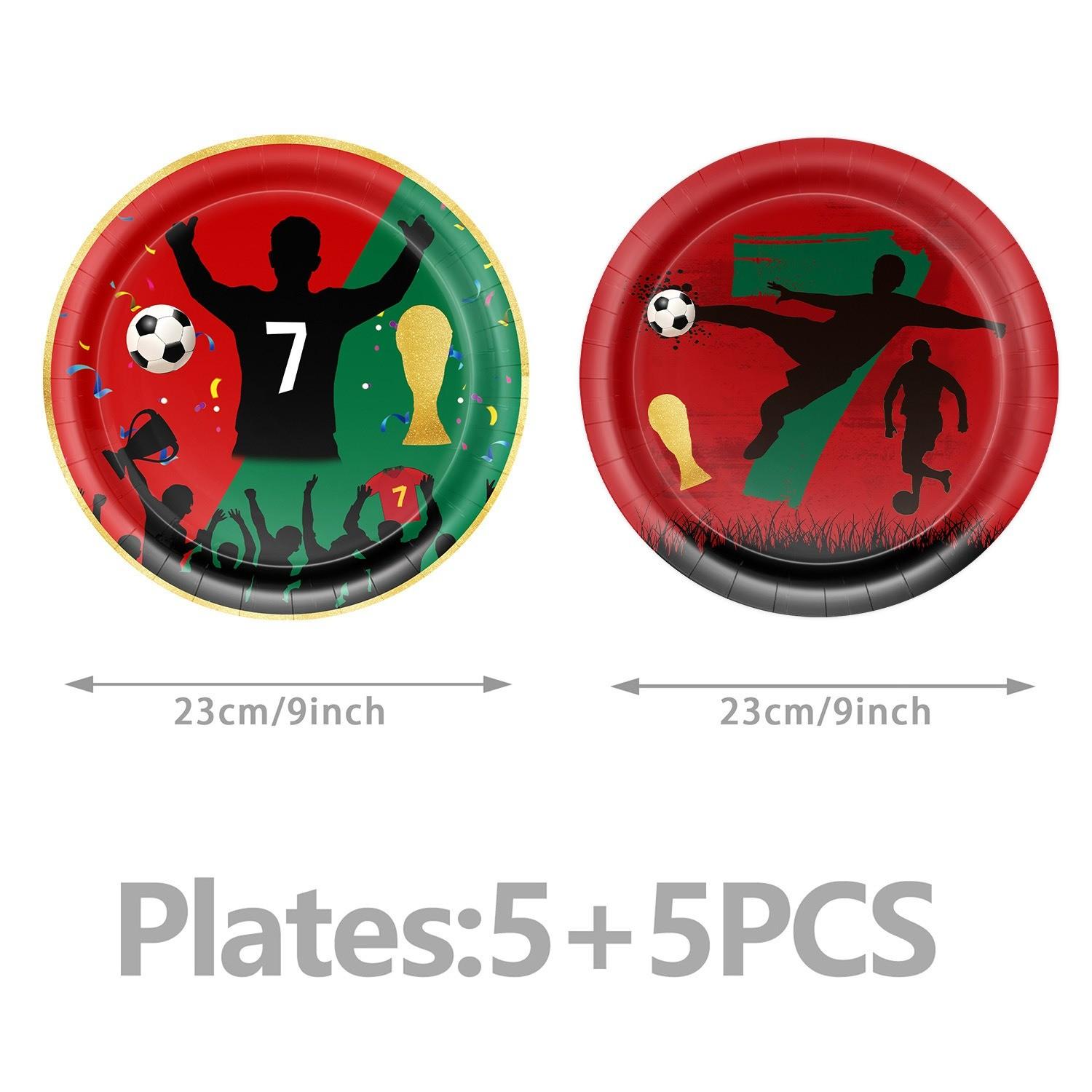 2026 Us Canada Mexico World Cup Ronaldo Theme Football Party Decorations, Disposable Paper Plates and Cups, Perfect for Sports Events