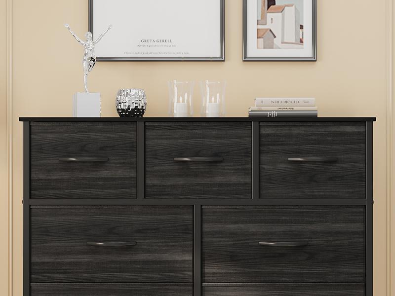 DWVO 9 Drawer Dresser, Fabric Dressers, Spacious Storage, Organizer Unit Storage Tower for Bedroom, Hallway, Living Room, Entryway, Closet Furniture, Storage Bin Cabinet