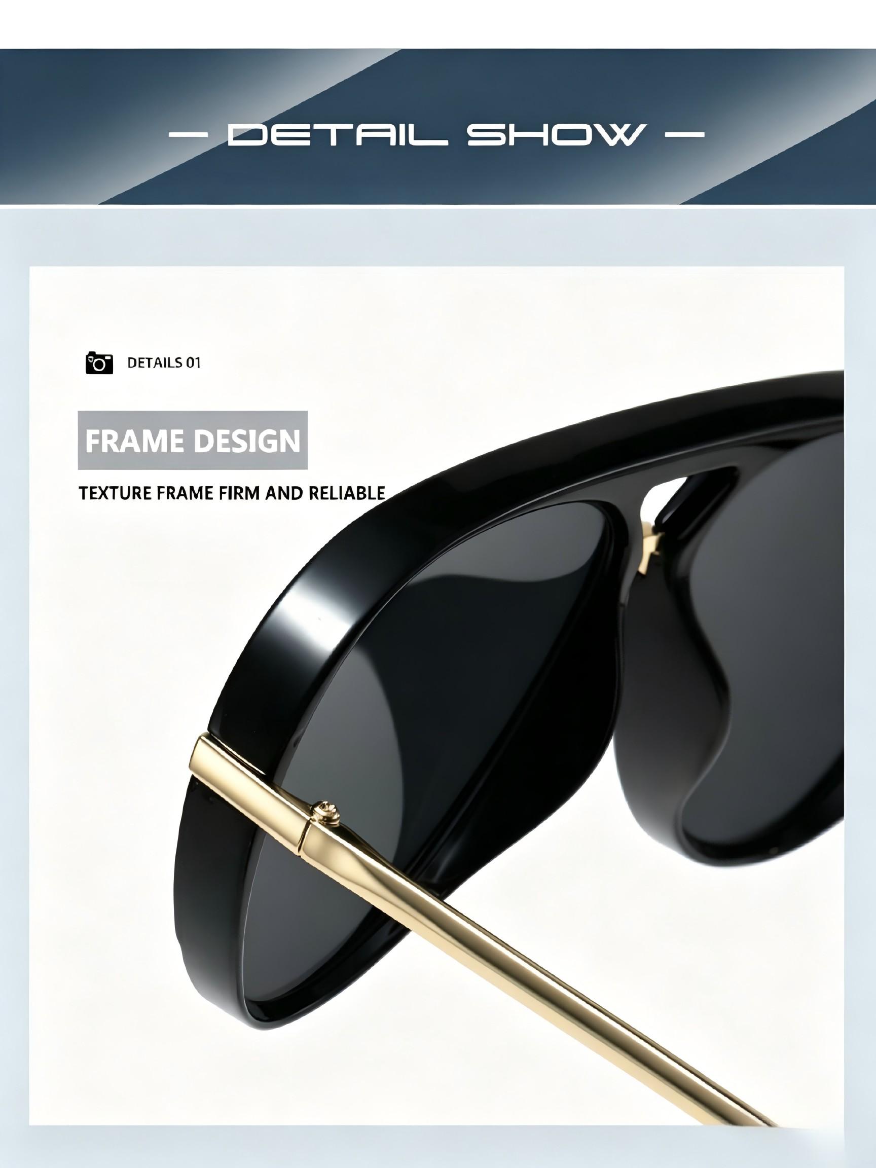 5 Pieces New Fashion Eyewear Set, Unisex European Style Aviator Sunglasses, Trendy Streetwear Shades, Daily and Summer Glasses