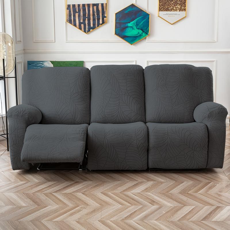 Recliner Sofa Covers Stretch Jacquard Couch Covers for Recliner Slipcovers 3 Cushion Soft Protector with Pocket Waterproof Fabric Non-Slip Design 8-Piece Set for Living Room #TikTokShopBlackFriday