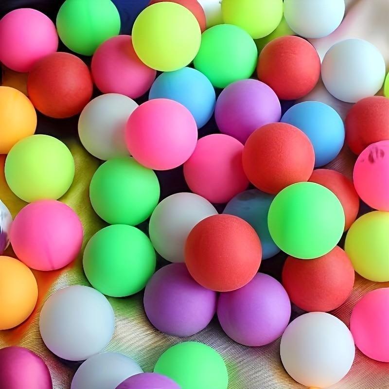 50 Colorful Matte Ping Pong Balls, Durable Elastic Plastic Balls for Christmas, Halloween Parties, Office Games, Fun Exercise