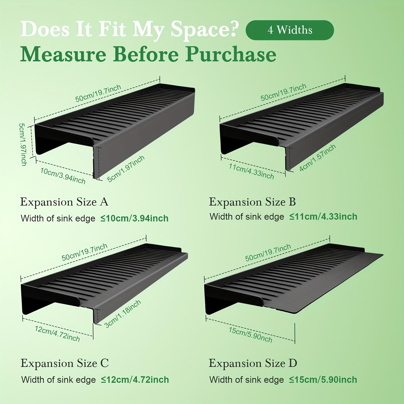 Silicone sink edge protector, splash-proof with suction cups, heat-resistant, suitable for steel, quartz, and marble countertops - black/grey, elegant surface protection, elegant design