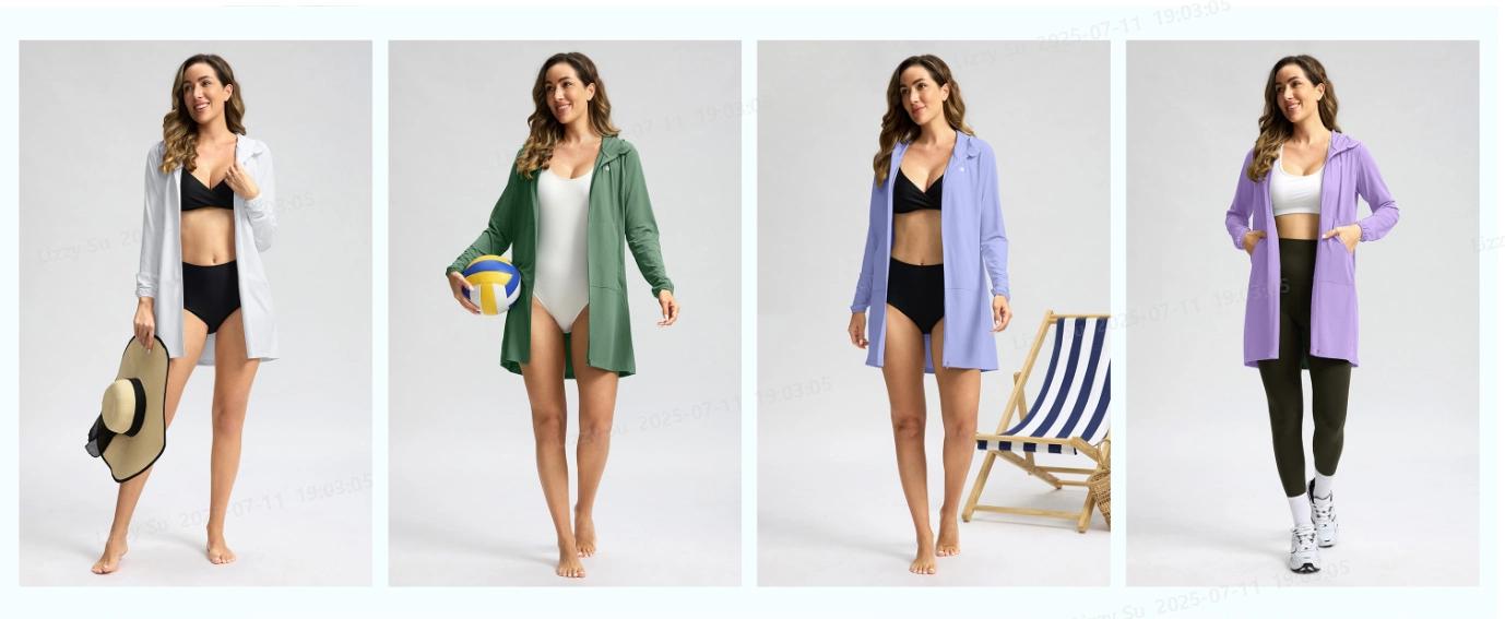 G Gradual Women's UPF 50+ Sun Protection Swim Crochet Bikini Cover Up Hoodie Long Jacket SPF Lightweight Beach Cover Ups for Women SpringStatements