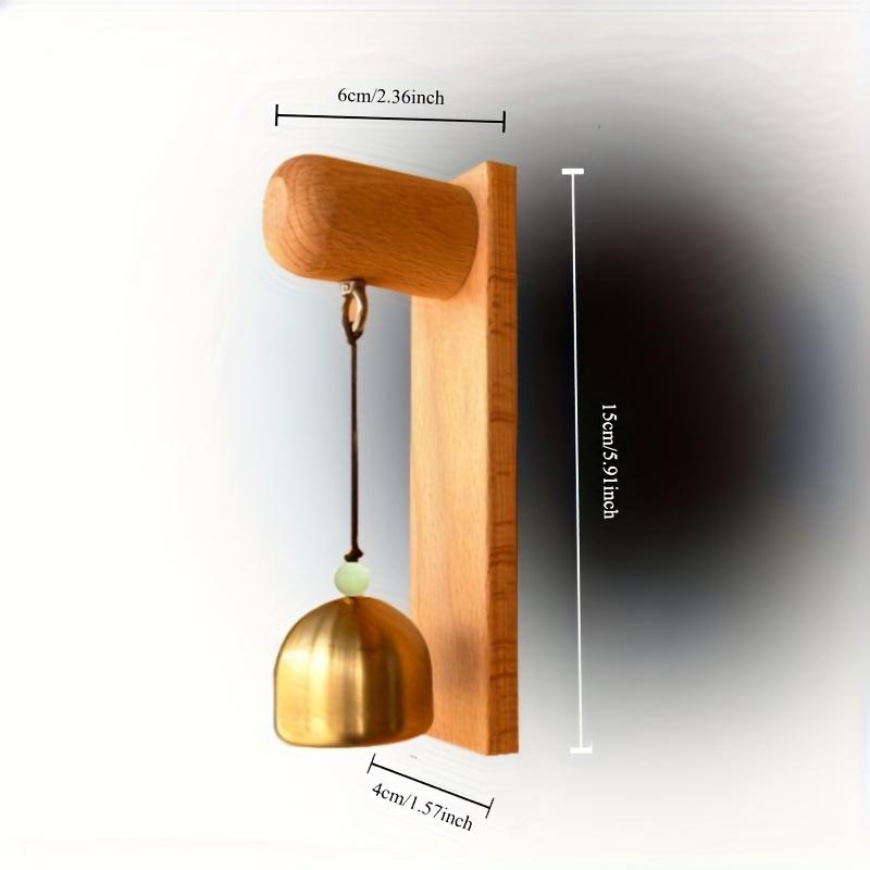 A retro wooden doorbell-mechanical, power-free doorbell device, made of solid wood, designed in rural farmhouse style, suitable for home, office or shop decoration, classic doorbell, suitable for house entrance and office decoration.