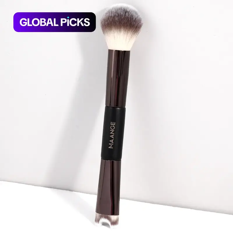 Dual-Ended Makeup Brush, Multifunctional Blush, Loose Powder, Nose Contour, and Highlight Brush, 1 Count, Brushes Makeup, Makeup Tool Gift for Women and Girls #GLOBAL PICKS