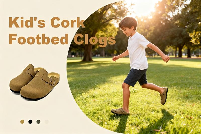 Lumubby Kids Suede Clogs Boys Girls Sandals Cork Footbed Toddler Slip-on Slippers Indoor Outdoor Cute Classic Adjustable EVA Sole Lumubby Kids Suede Clogs Boys Girls Sandals Cork Footbed Toddler Slip-on Slippers Indoor Outdoor Cute Classic Adjustable EVA Sole