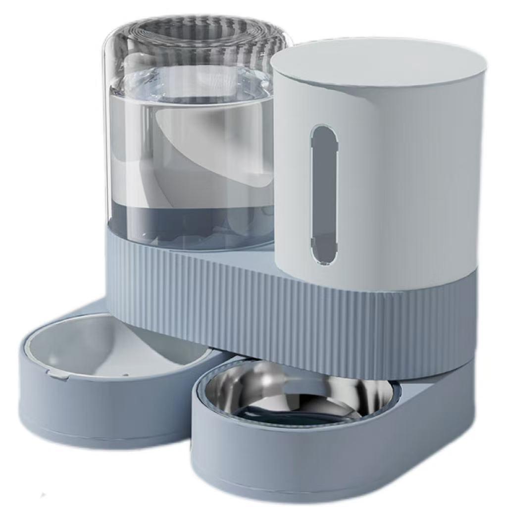 New Automatic Cat and Dog Feeder & Water Dispenser Combo Dog Bowl and Cat Bowl Two-in-One Water Dispenser