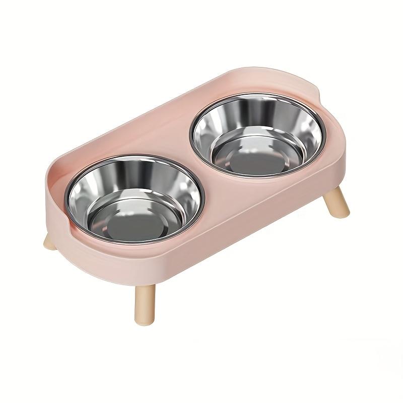 Anti-Tip Dual Bowl Cat Food Bowl, Large Capacity High Design, Universal for Cats and Dogs, Separated Feeding Water Bowls, Pet Essential