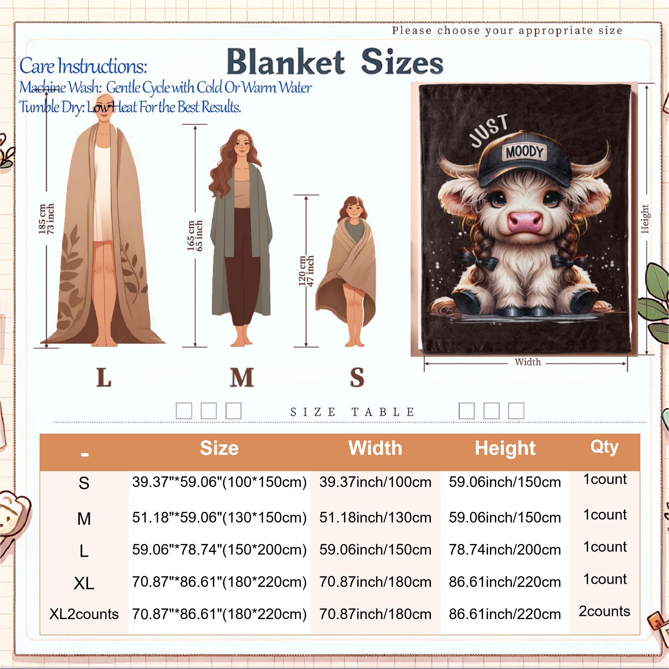 Cartoon Cow Pattern Blanket, 1/2 Counts Soft Comfortable Throw Blanket, Air-conditioned Room Blanket, Warm Nap Blanket For Home & Office Cartoon Cow Pattern Blanket, 1/2 Counts Soft Comfortable Throw Blanket, Air-conditioned Room Blanket, Warm Nap Blanket For Home & Office