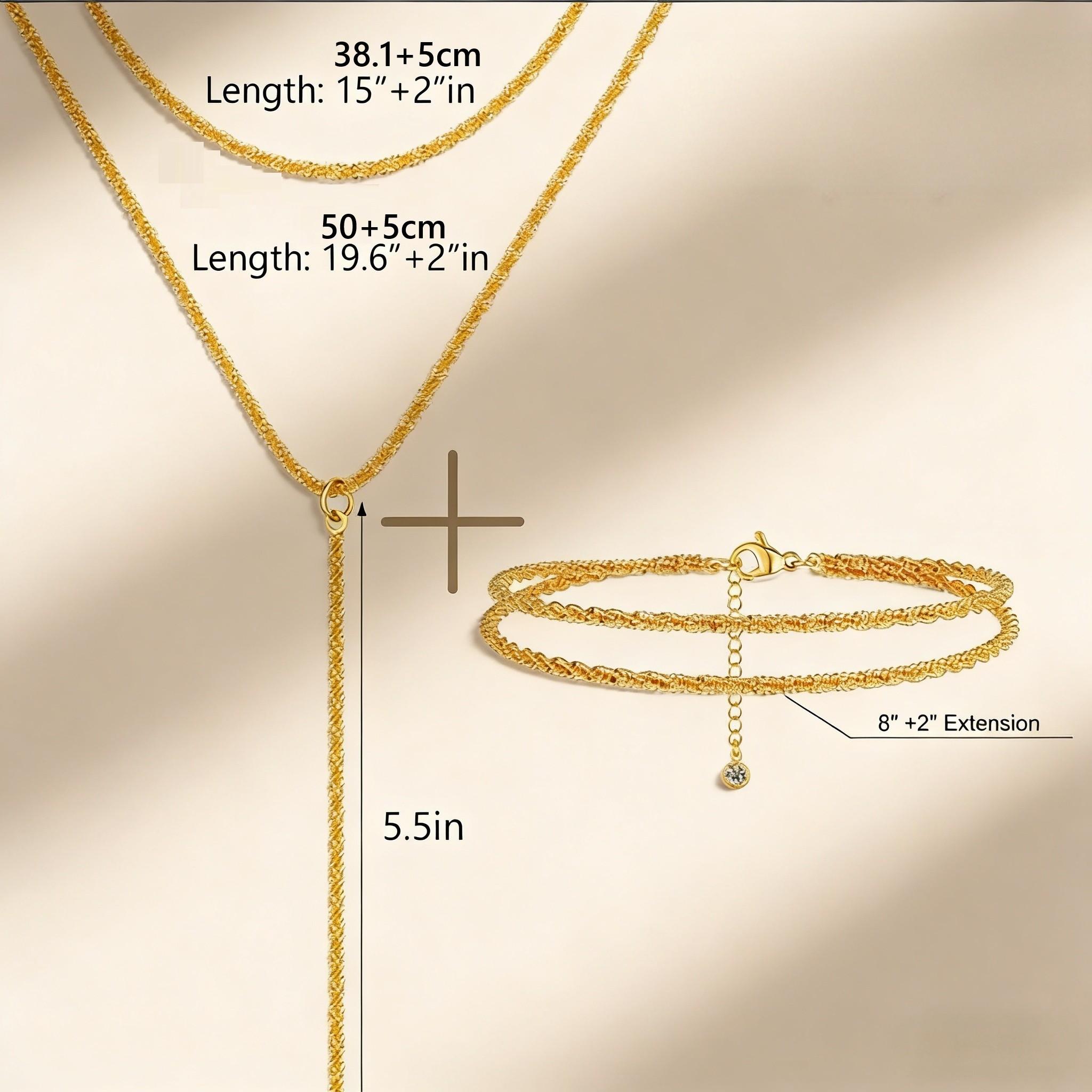 Greenish Spring Dainty Layered Waterproof Anklet&Necklace For Women Adjustable Womens Anklet Set Stackable Figaro Beaded Cuban Link Anklets Daily Clothing Decor For Beach Summer Trendy All-match & Exquisite Jewelry Gift For Outdoorfun Decoration