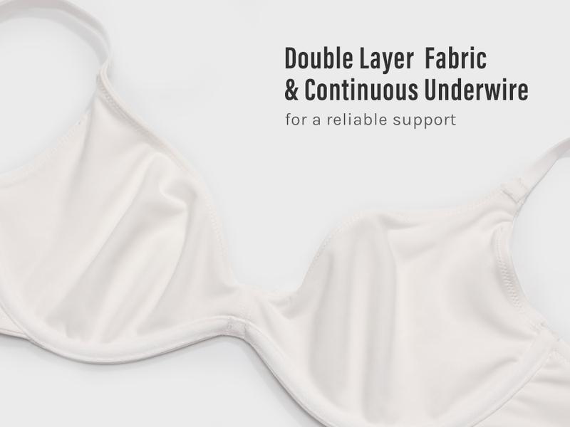 INLYRIC Women's Inbarely Plus Plunge Bra - Unlined Underwire Sexy Demi Balconette Bras