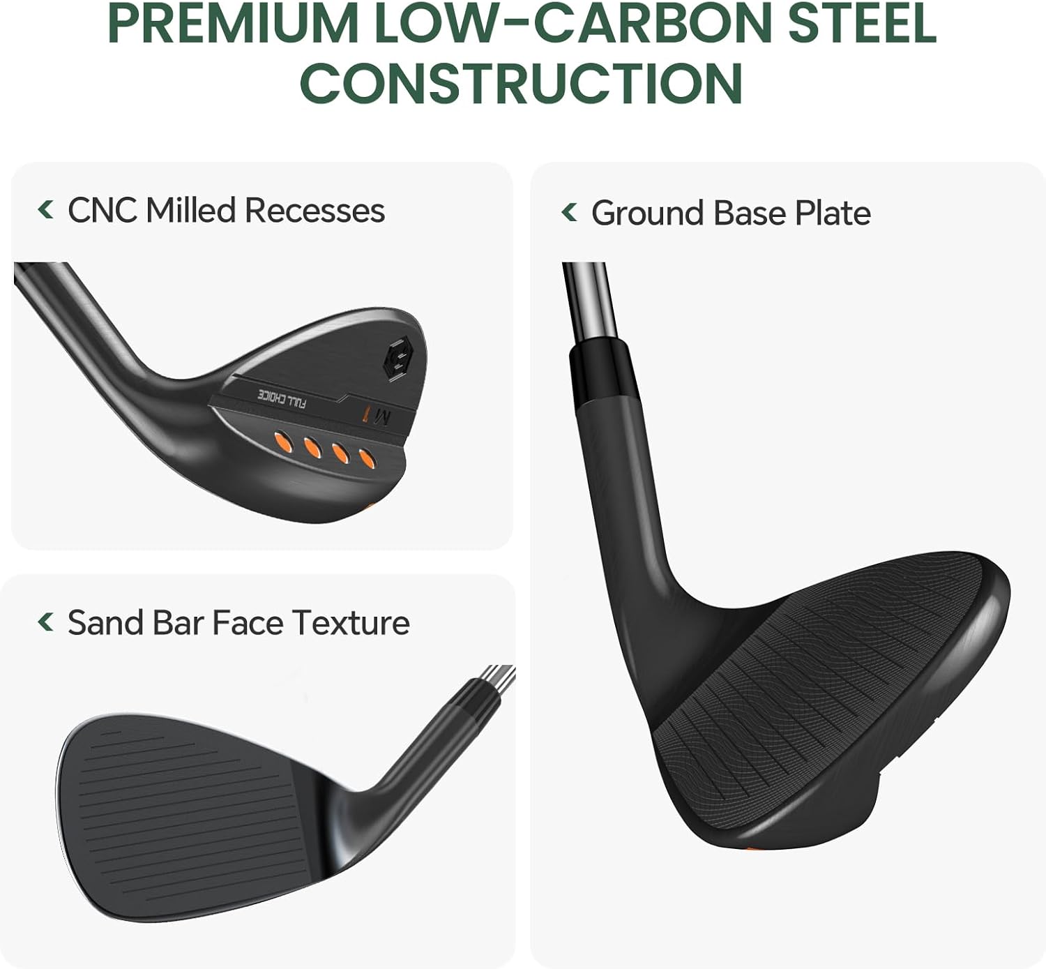 Golf Wedges, CNC Milled Face for More Spin and Control, 52/56/60/70 Degree Golf Sand Wedge, Gap Wedge, Lob Wedge Golf Clubs, Wedges Golf Clubs for Men Women Right Hand