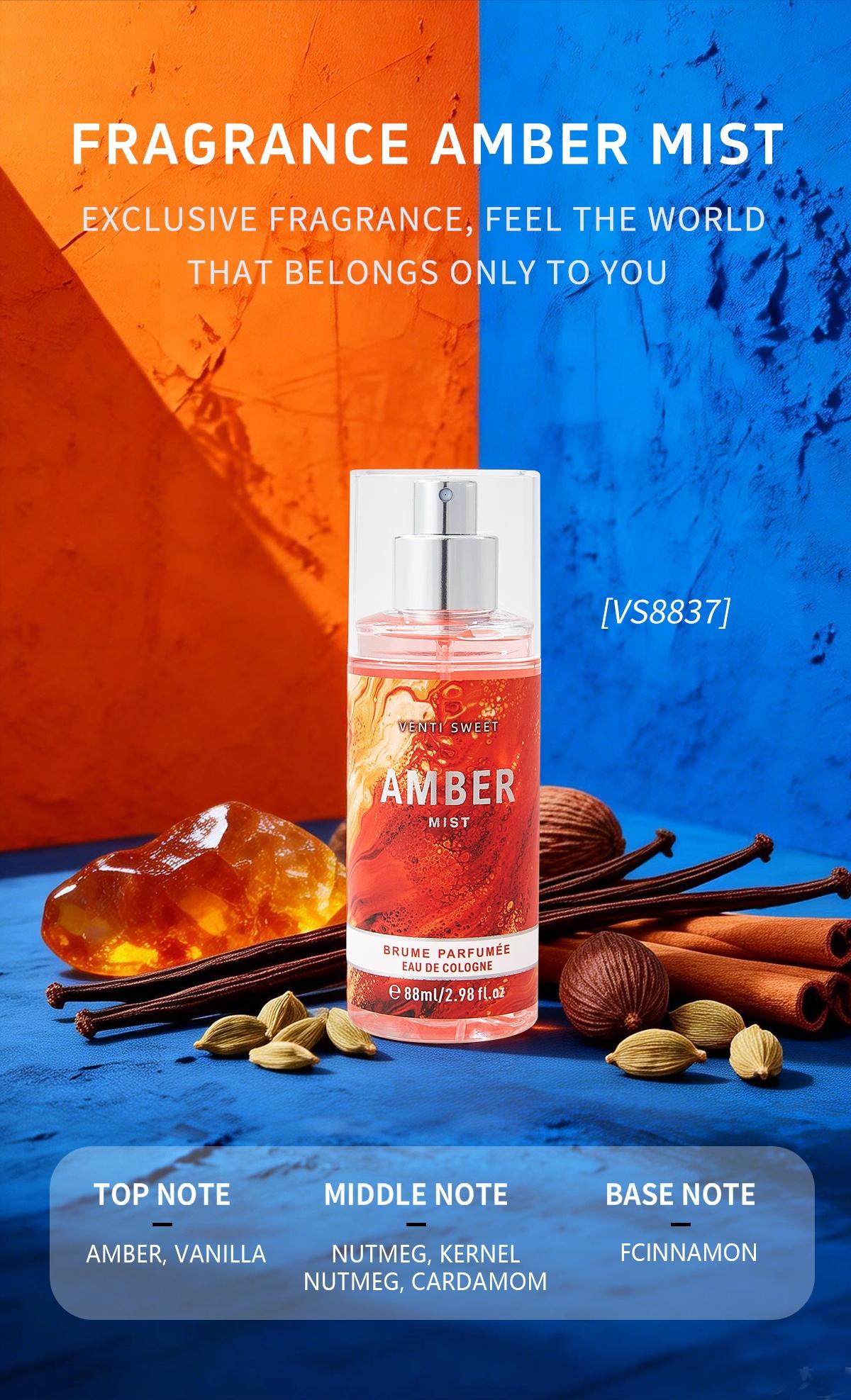 1pc 88ml Women's Men's Perfume | Hero, Ocean, Amber  Long-lasting Eau de Parfum | Blending fresh, woody and musky elements | Affordable luxury body spray, suitable for daily wear, date nights and as a gift | Fashionable aromatherapy spray, the