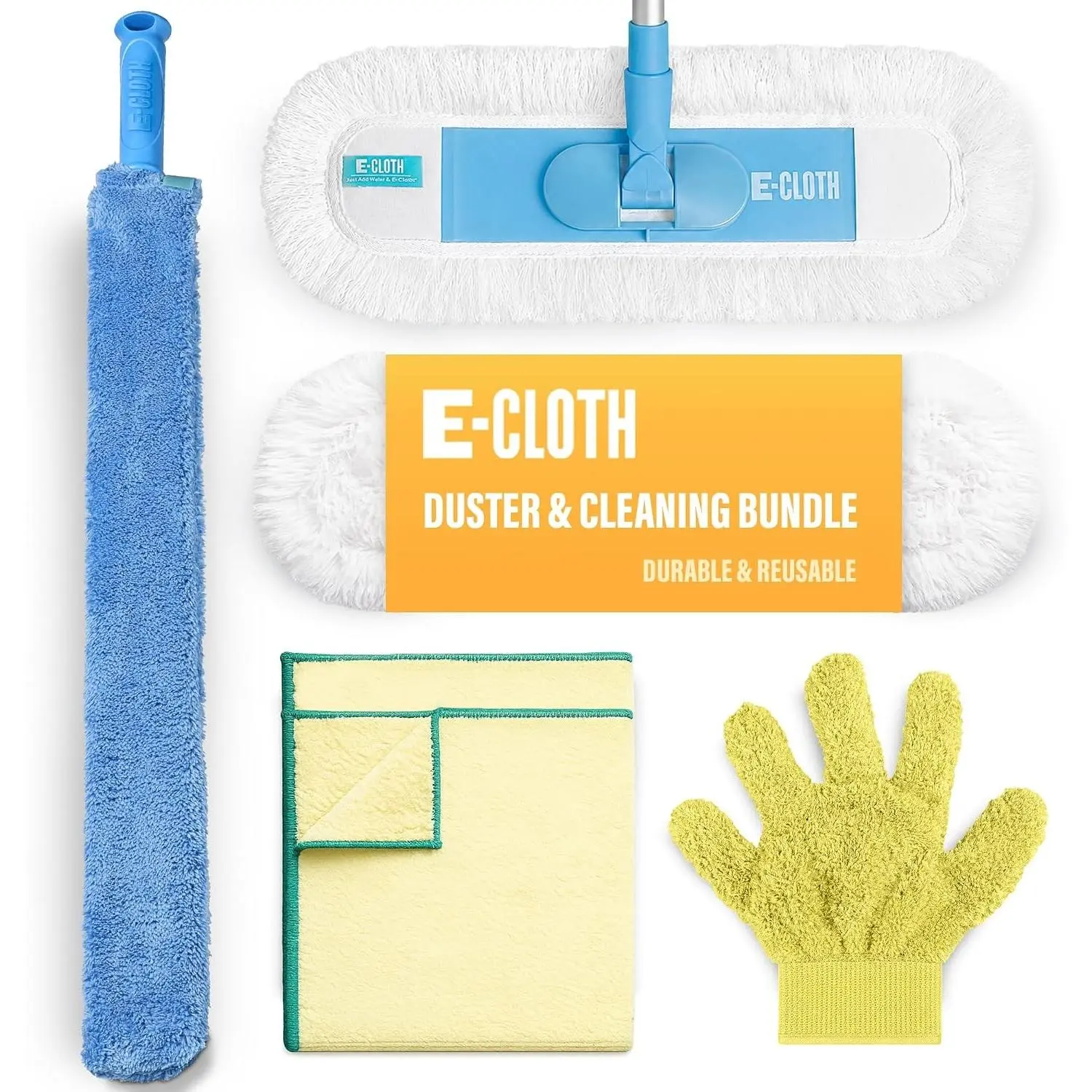 Duster & Cleaning Bundle, Cloth Set, Dusting Mop & Glove