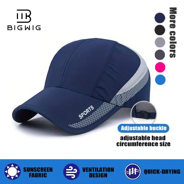 BIGWIG Outdoor adjustable sports sun hat, lightweight, waterproof and breathable sports cap, UPF50+ sun protection, ultra-thin quick-drying sun protection baseball cap, lightweight running cap, camping and hiking quick-drying hat, unisex tiktokshopspringg