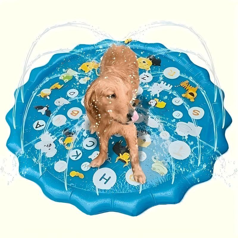 Pet Splash Sprinkler Pad for Dogs & Cats, Summer Outdoor Cooling Water Play Mat