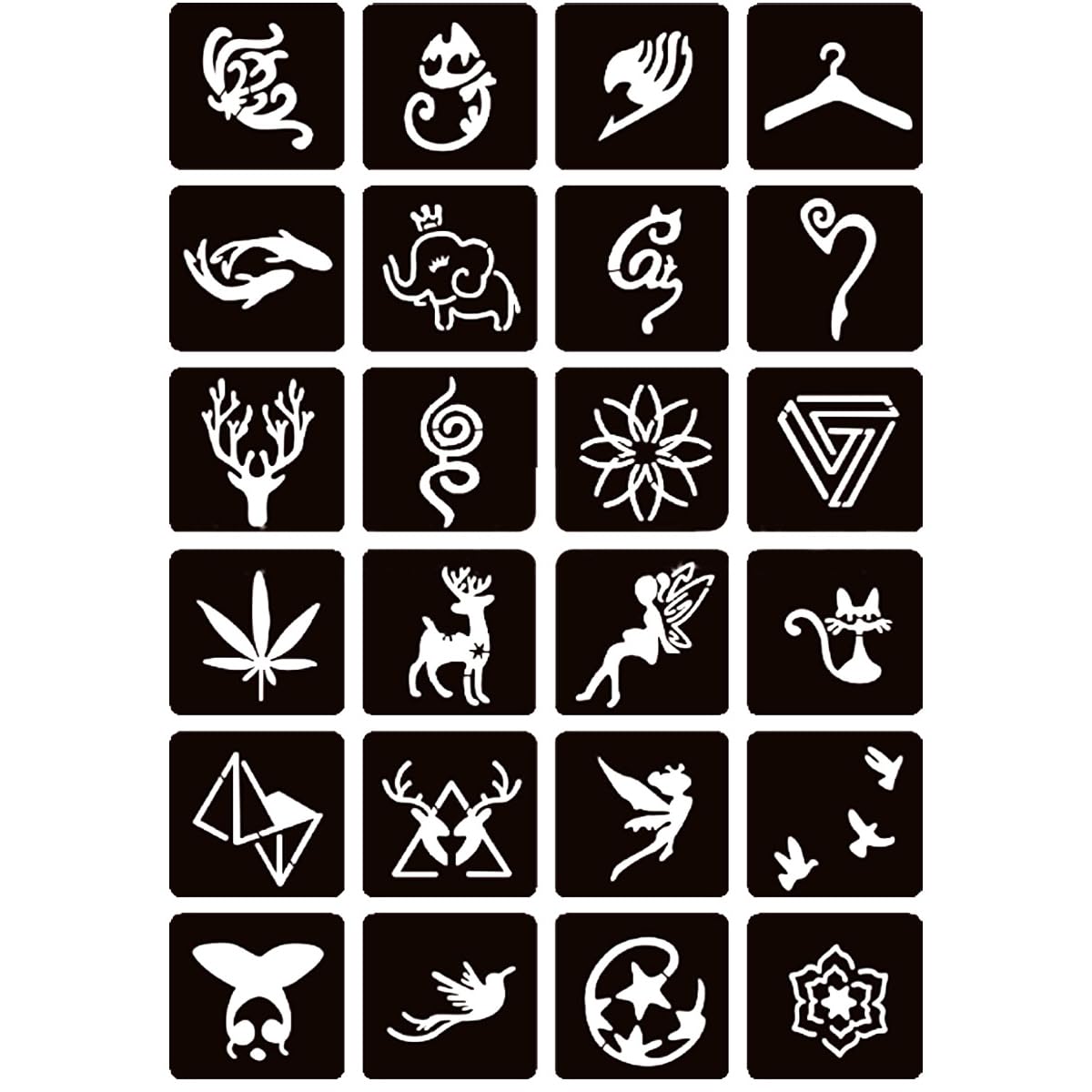 BASIC SUPPLY Temporary Tattoo Kits Henna kit 5 Inks 96 Stencils Cosmetic Grade for Women Men Kids DIY Art Painting Party Gifts BASIC SUPPLY Temporary Tattoo Kits Henna kit 5 Inks 96 Stencils Cosmetic Grade for Women Men Kids DIY Art Painting Party Gifts