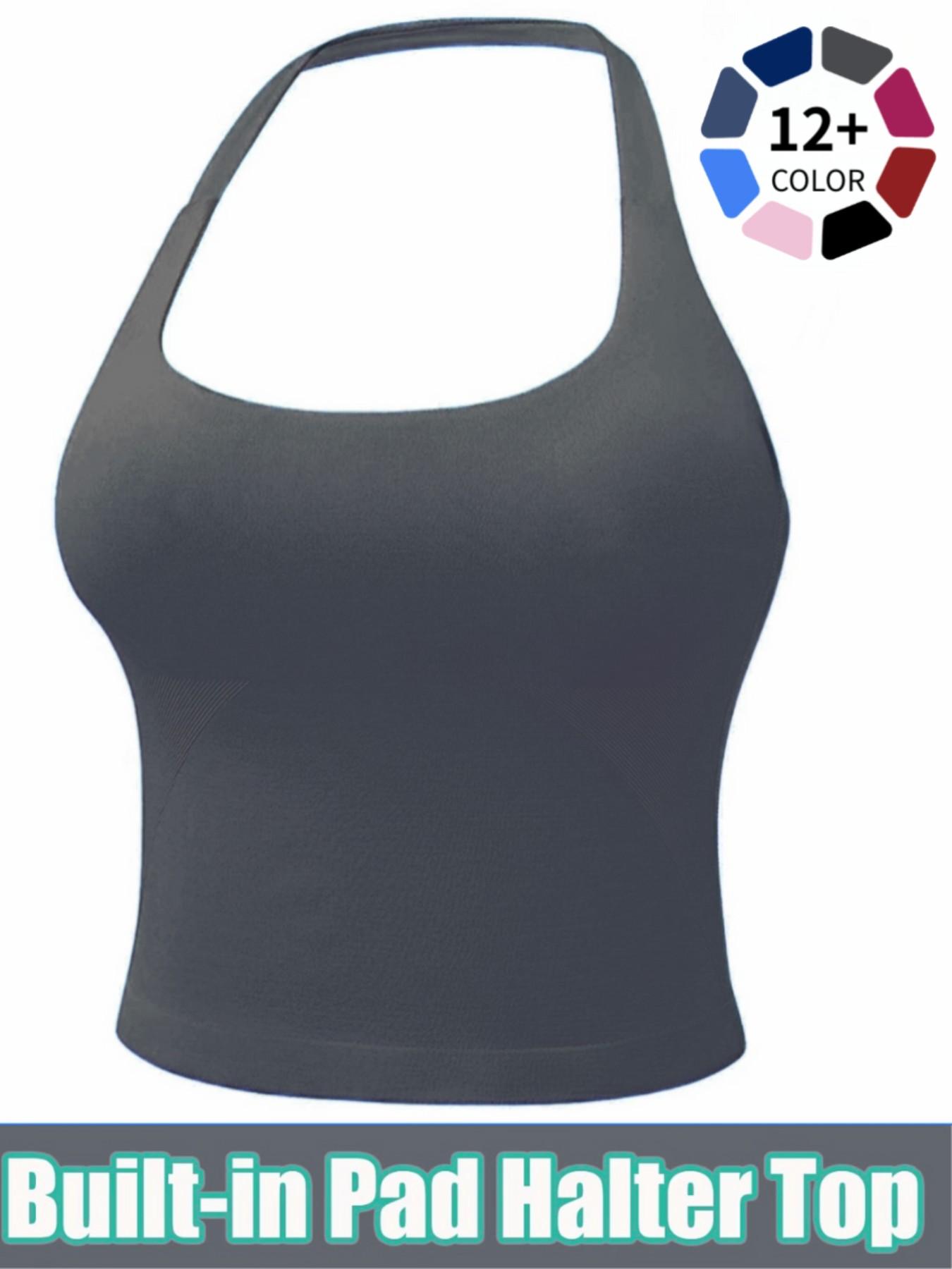 Women's Halter Neck Yoga Tank Top, Seamless Design for Gym, Yoga & Daily Wear, Comfortable Women's Activewear