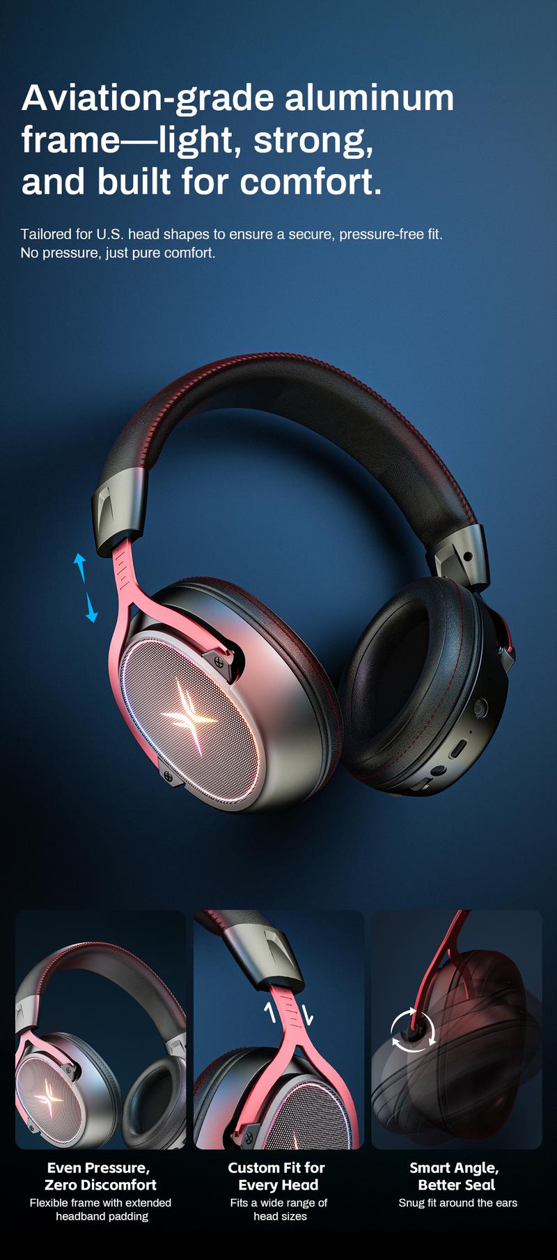 [Buy One Get One Free] TAGRY TRONICX K3/K12 Wireless Gaming Headset Version 5.3, 7.1 Surround Sound, 50mm Drivers, Low Latency ENC Microphone for PC PS4 PS5 for PC Laptop Headphone Audio for Gaming & Music