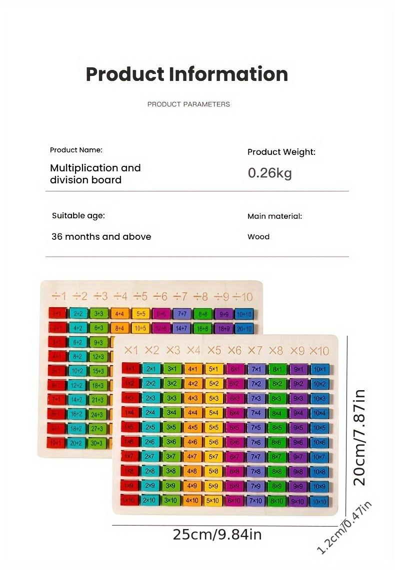 STEM Math Board - Children's interactive arithmetic puzzles that develop problem solving and logical thinking skills, educational learning toys with multiplication and division challenges, ideal learning gifts