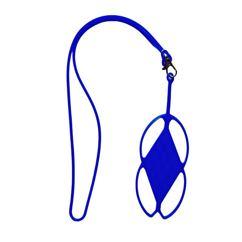 Phone Lanyard with Silicone Card Holder, Universal Durable Neck Strap for Mobile Devices, Elastic Outdoor Use with Badge Holder