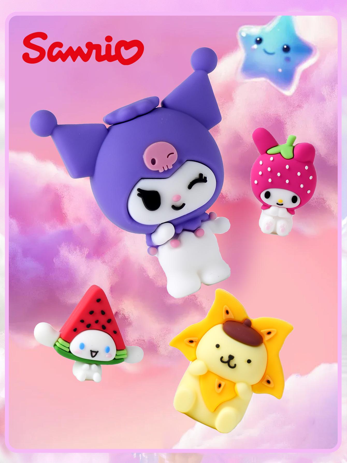 1PC Officially Sanrio Mystery Blind Box Blind Bags Cute Fruits Pattern Blind Ball A Surprise Series Random One Hello Kitty My Melody Kuromi Pompompurin Cinnamoroll 3D Anime Characters Collectible Merch Desktop Decor Christmas Gifts For Friends