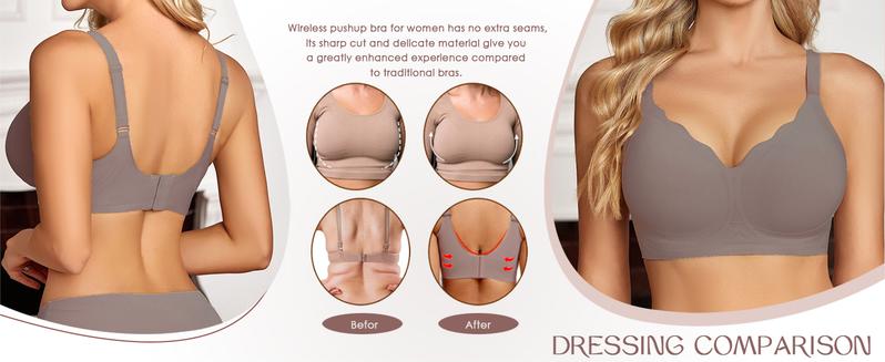 Avidlove Bras for Women No Underwire Seamless Bra Push Up Bralette Full Coverage Everyday Bras