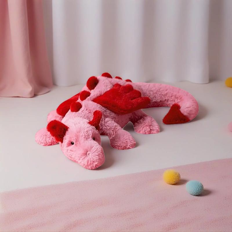 Heart Dragon Plush Toy, Soft and Cuddly Stuffed Animal, Perfect Gift for Kids, Birthday Present, Girls Party Favor