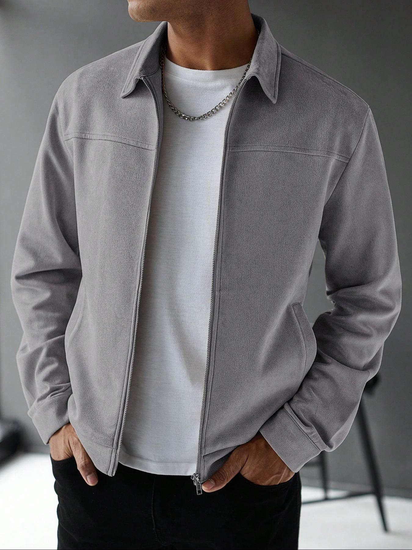 Men's Casual Air Layer Jacket, Coats, Lightweight Insulated Liner, Plush Lining, Perfect for Outdoor Activities & Daily Wear