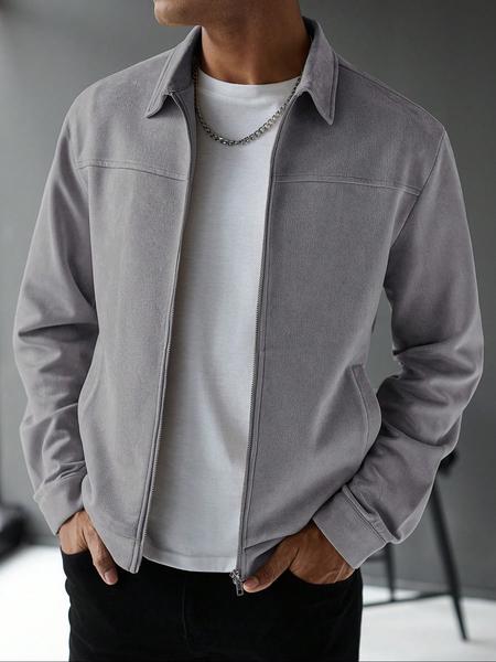 Men's Casual Air Layer Jacket, Coats, Lightweight Insulated Liner, Plush Lining, Perfect for Outdoor Activities & Daily Wear