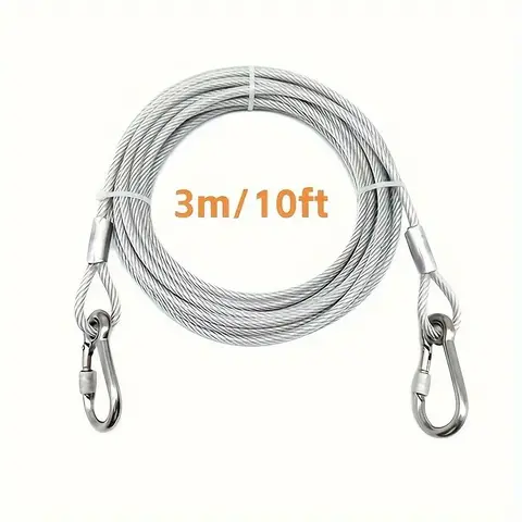 Stainless Steel Laundry Clothesline, Portable Outdoor & Indoor Use, Durable Design, Ideal for Camping, Bathroom, Dorm Essentials, 3m/4.5m/9m Options, Home Goods