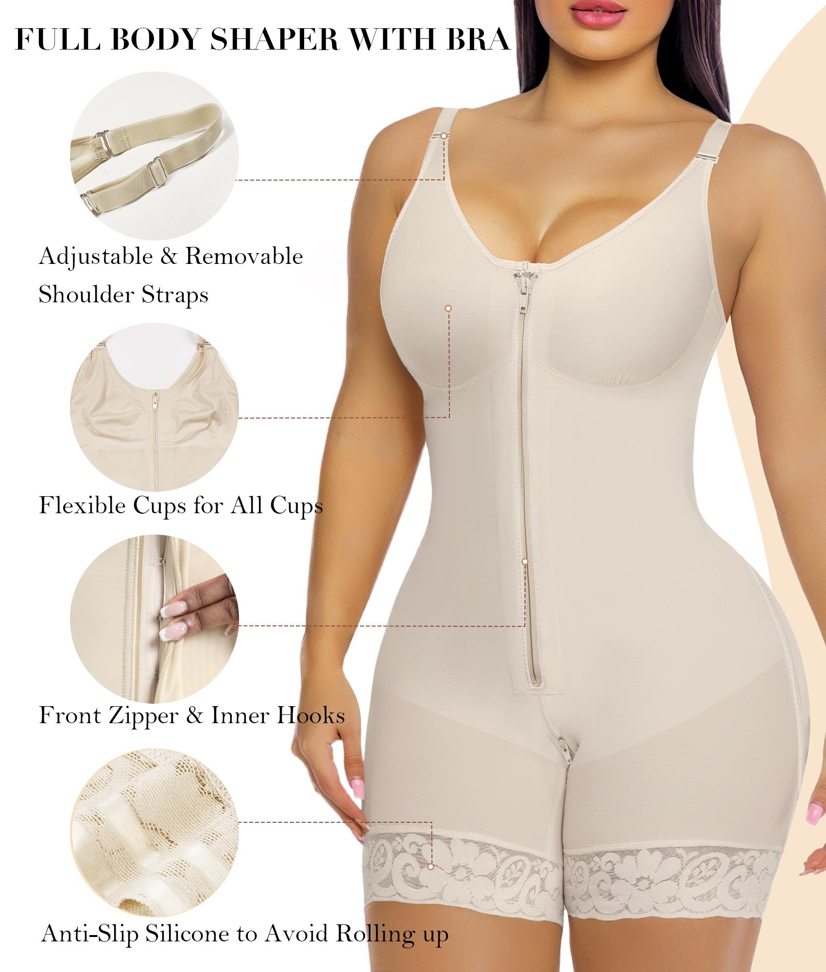 YIANNA 2 Piece Fajas Colombianas shapewear Tummy Control Butt Lifter Shaper with Zipper Crotch detachable shoulder strap SpringStatements YIANNA 2 Piece Fajas Colombianas shapewear Tummy Control Butt Lifter Shaper with Zipper Crotch detachable shoulder strap SpringStatements